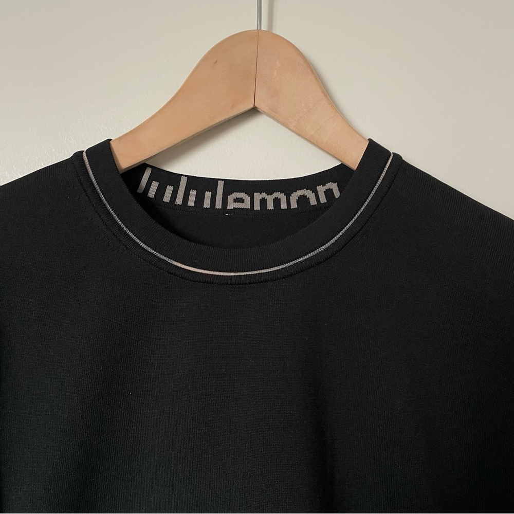 Lululemon Boxy Knit T-Shirt Black Size Medium - Picture 7 of 10